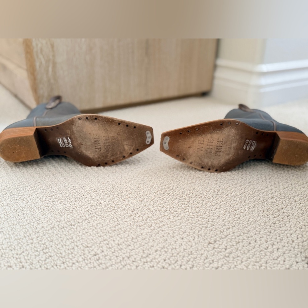 We the Free Wesley Ankle Boots grey blue western 37 Free People - Picture 7 of 11